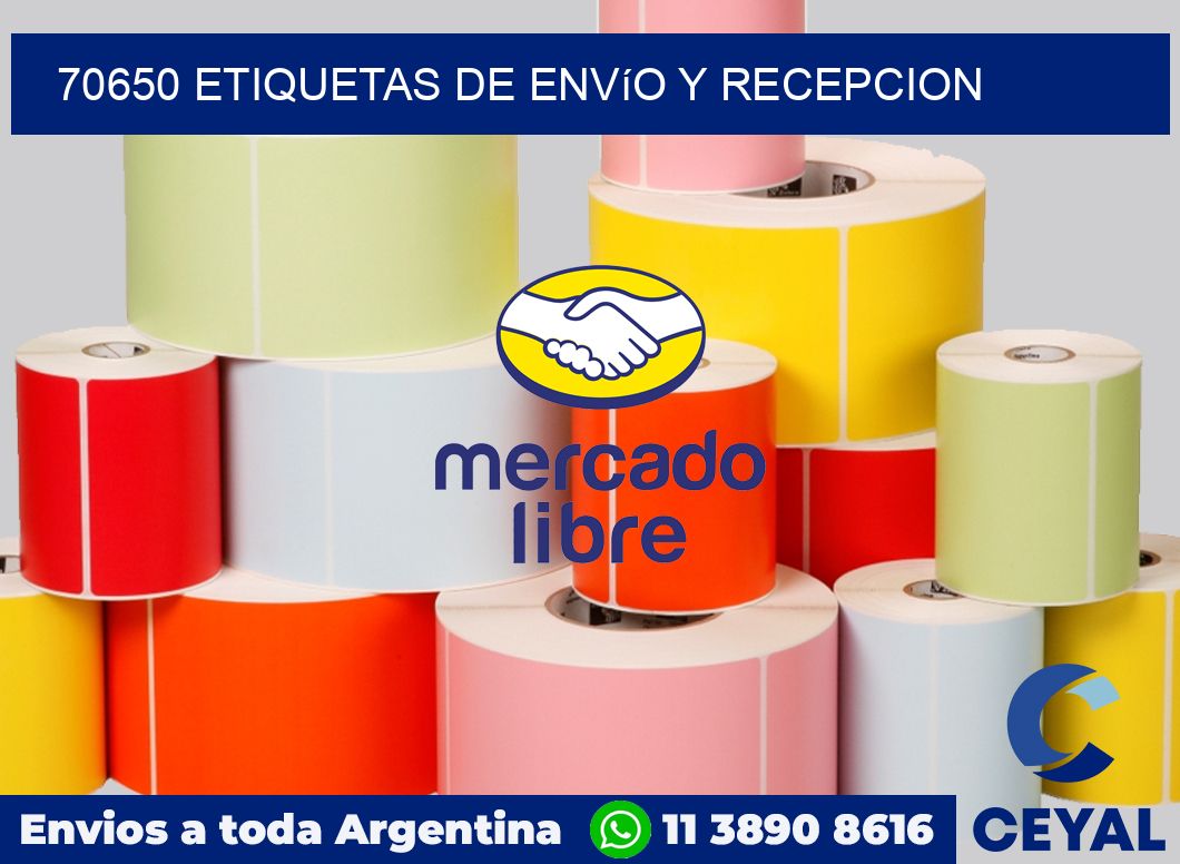 70650 Etiquetas de envío y recepcion