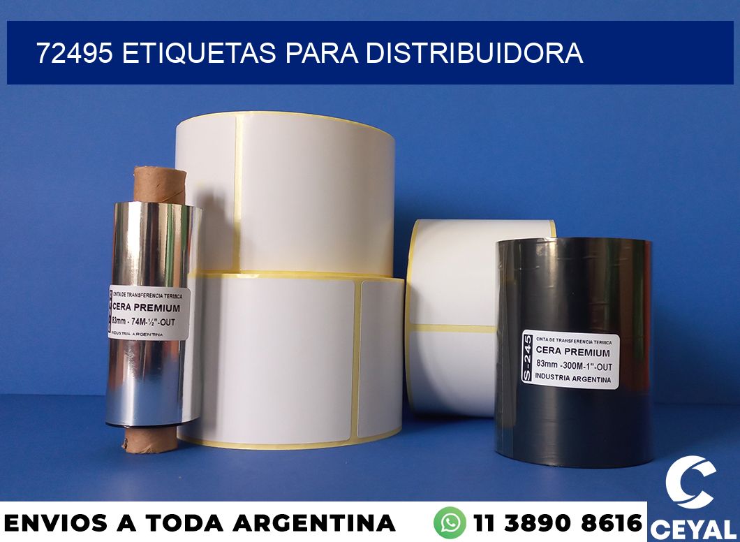 72495 etiquetas para distribuidora