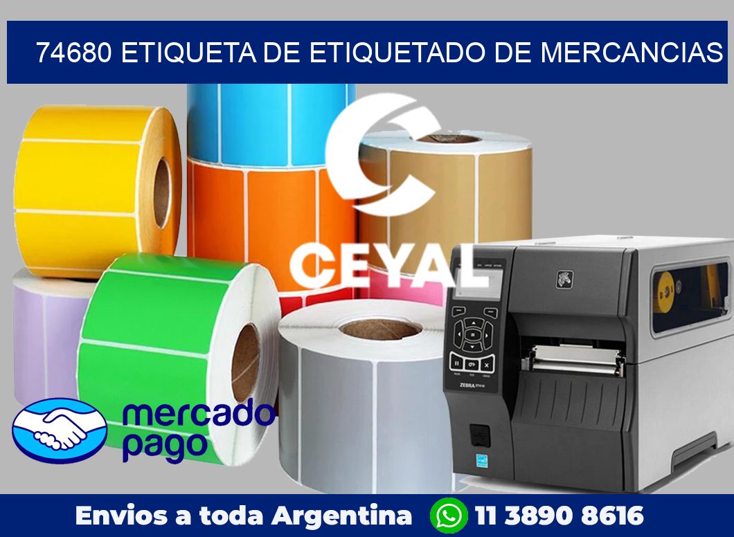 74680 Etiqueta de etiquetado de mercancias