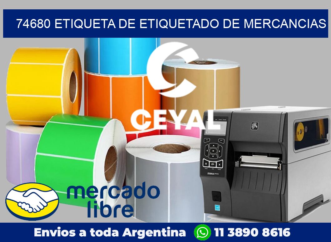 74680 Etiqueta de etiquetado de mercancias