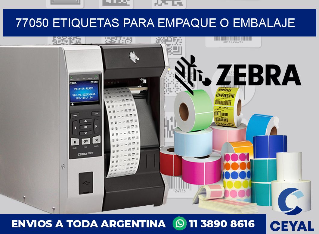 77050 etiquetas para empaque o embalaje