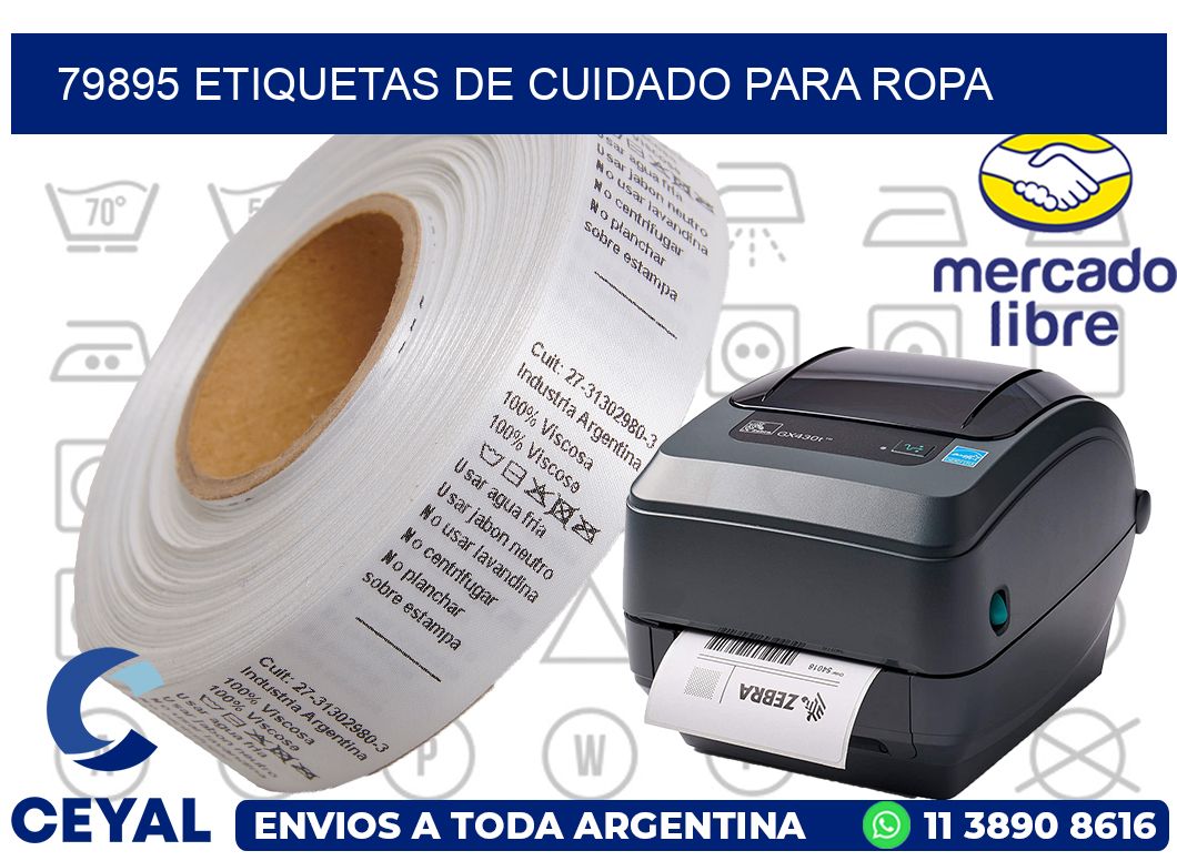 79895 Etiquetas de cuidado para ropa