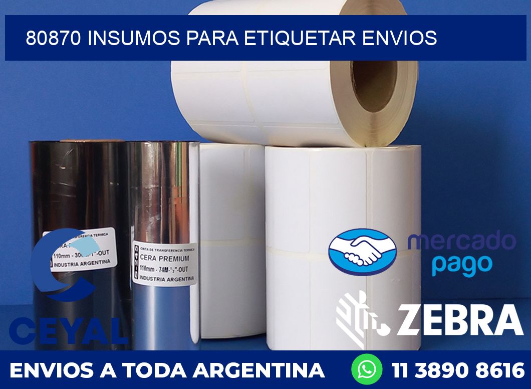 80870 insumos para etiquetar envios