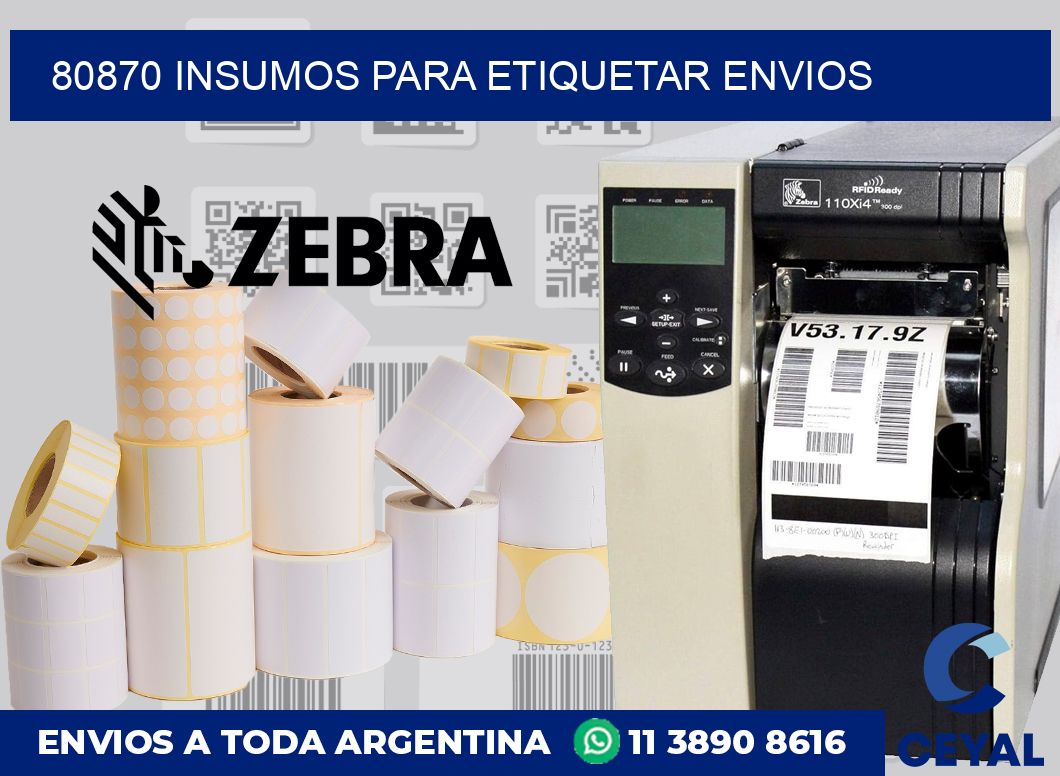 80870 insumos para etiquetar envios