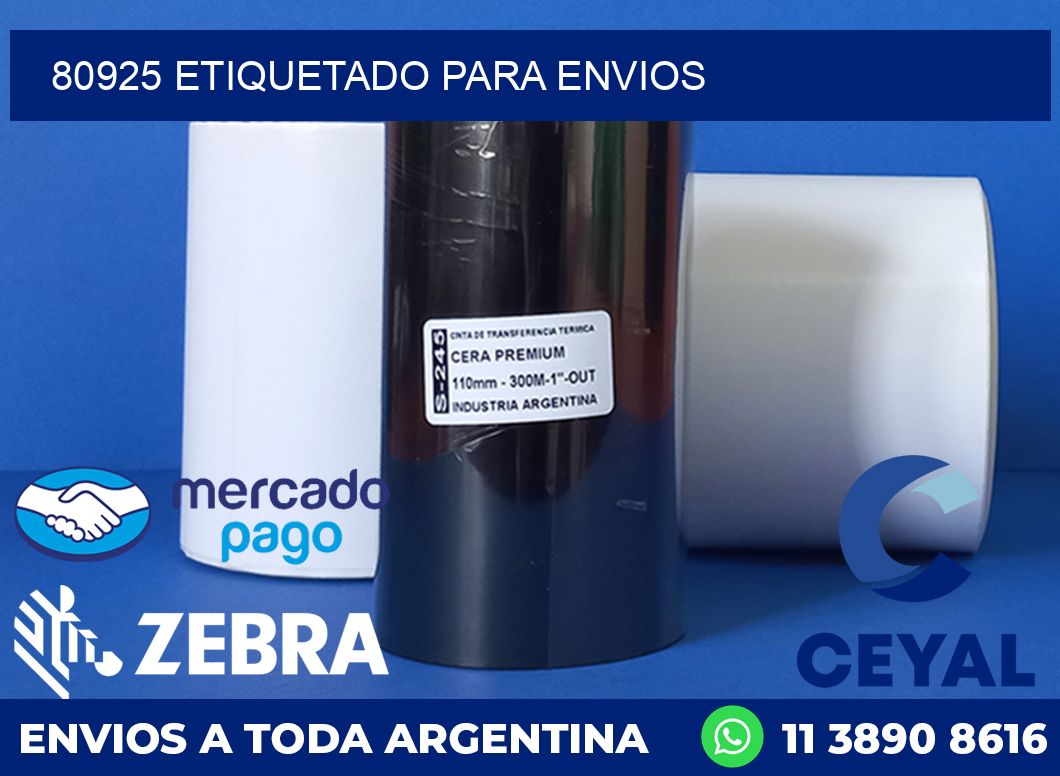 80925 etiquetado para envios