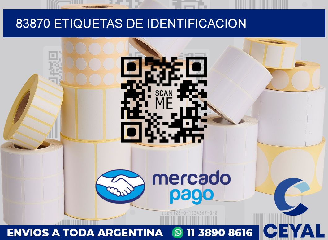 83870 Etiquetas de identificacion