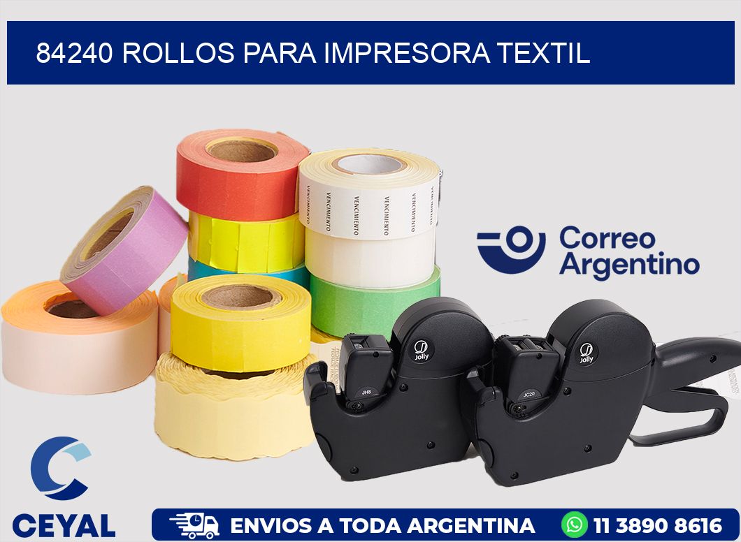 84240 rollos para impresora textil