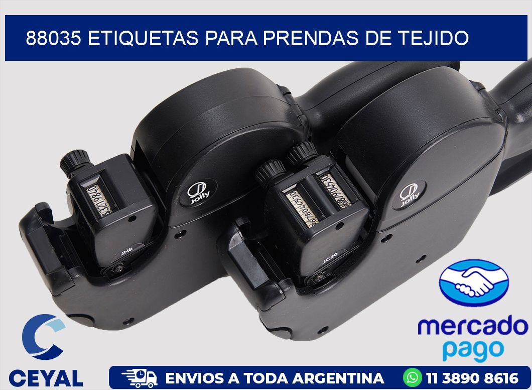 88035 Etiquetas para prendas de tejido