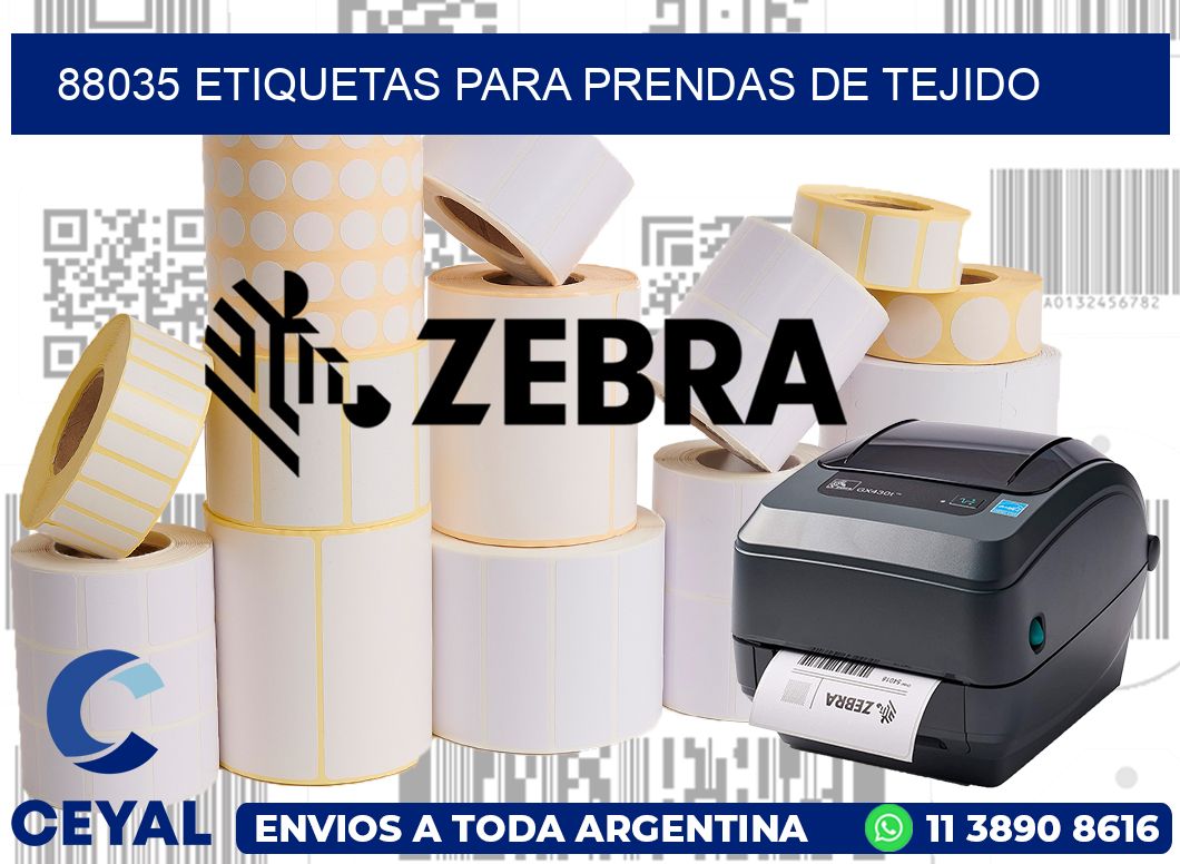 88035 Etiquetas para prendas de tejido