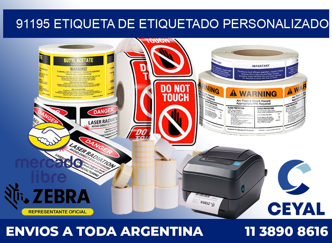 91195 Etiqueta de etiquetado personalizado