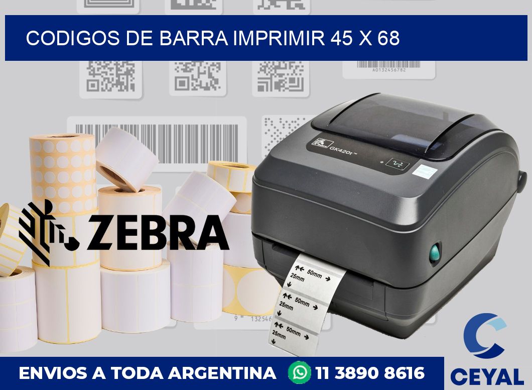Codigos de barra imprimir 45 x 68