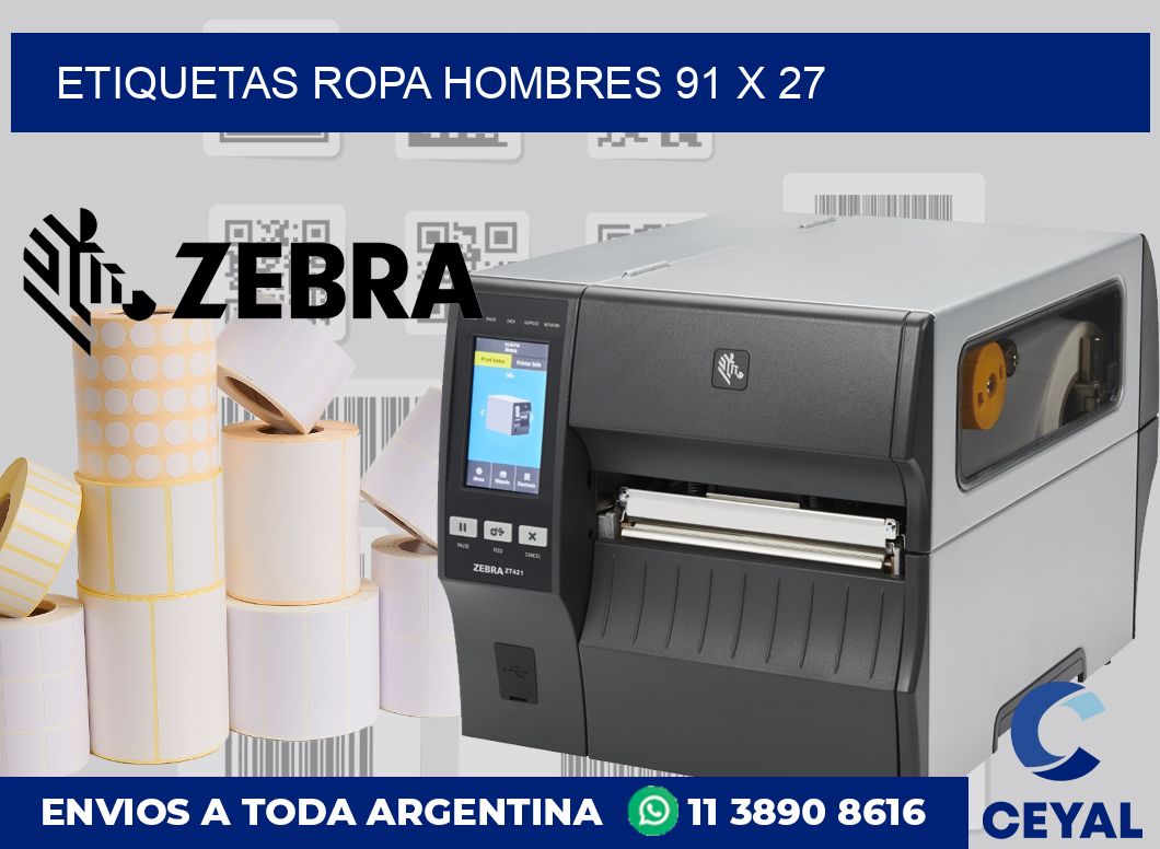 Etiquetas ropa hombres 91 x 27