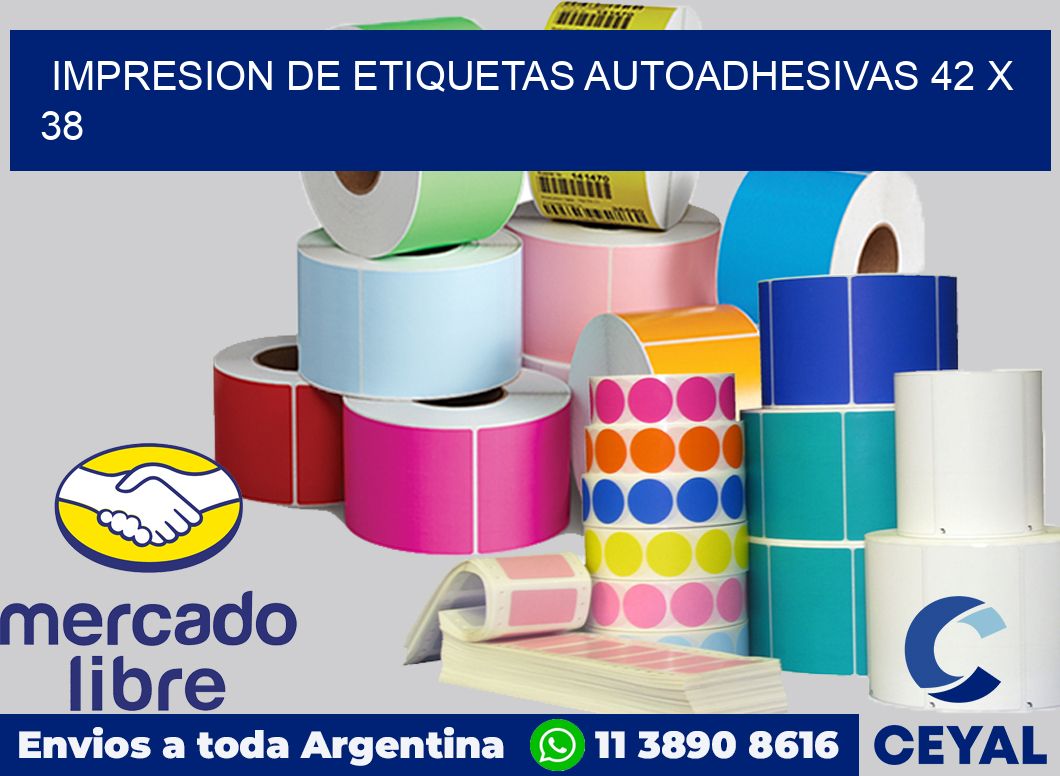 Impresion de etiquetas autoadhesivas 42 x 38