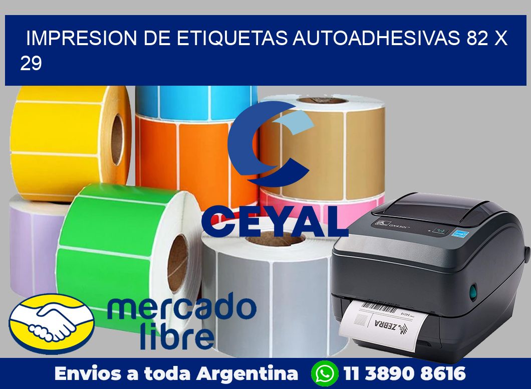 Impresion de etiquetas autoadhesivas 82 x 29