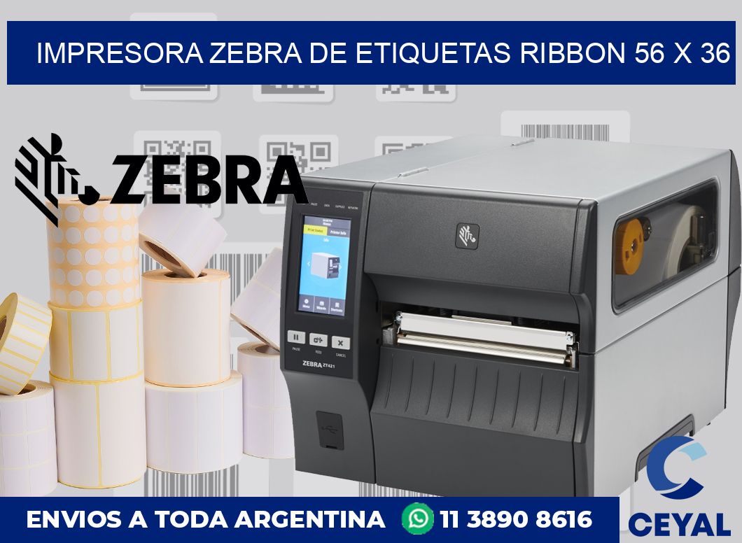 Impresora Zebra de etiquetas ribbon 56 x 36