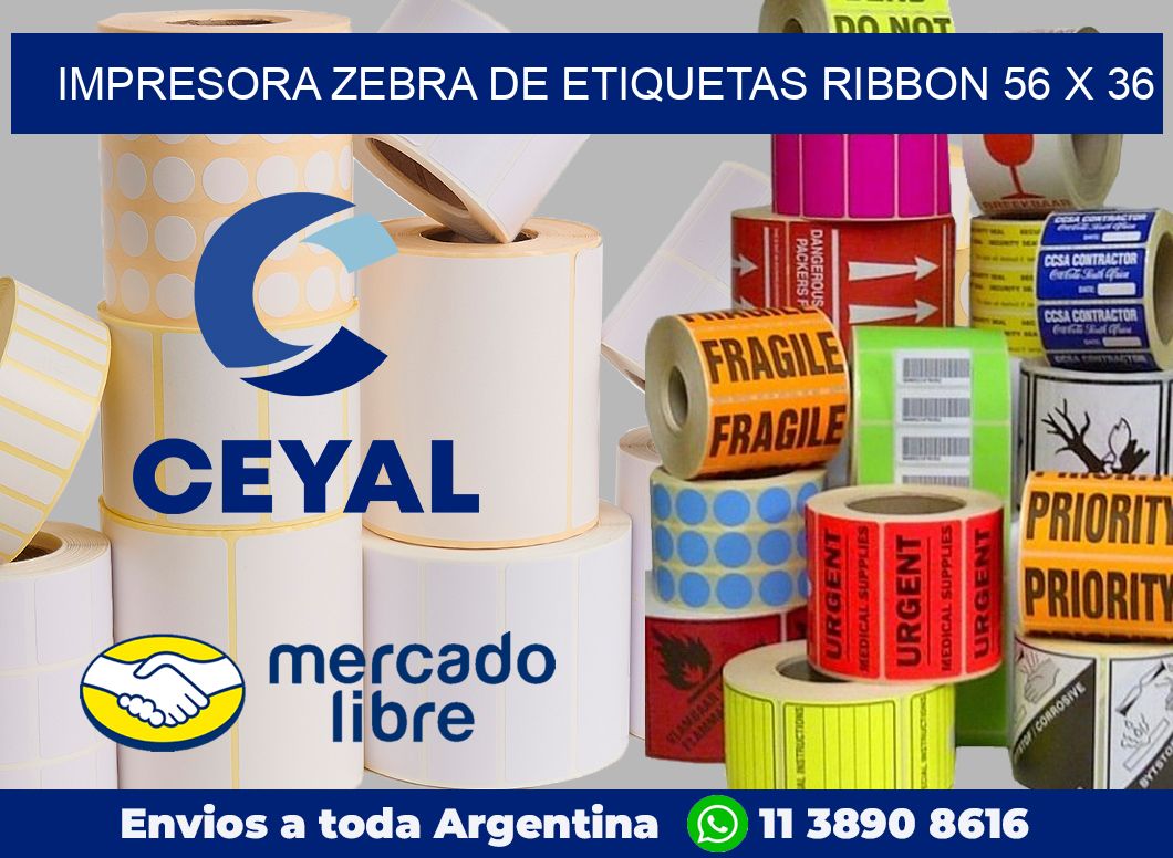 Impresora Zebra de etiquetas ribbon 56 x 36
