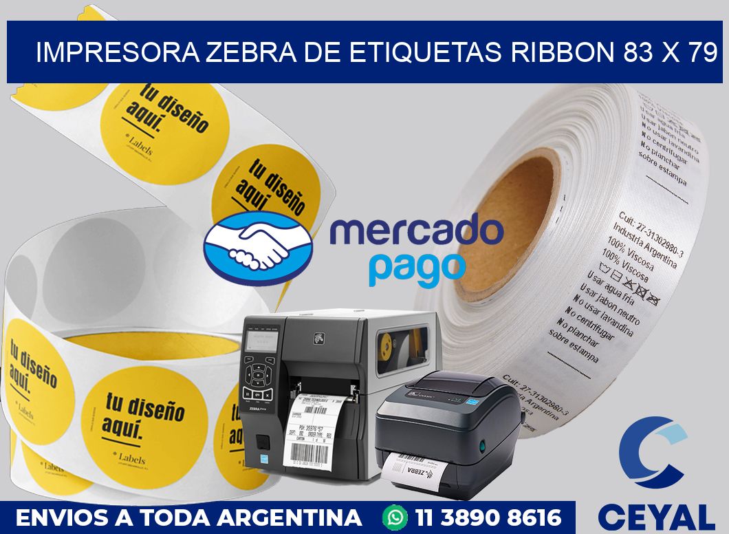 Impresora Zebra de etiquetas ribbon 83 x 79