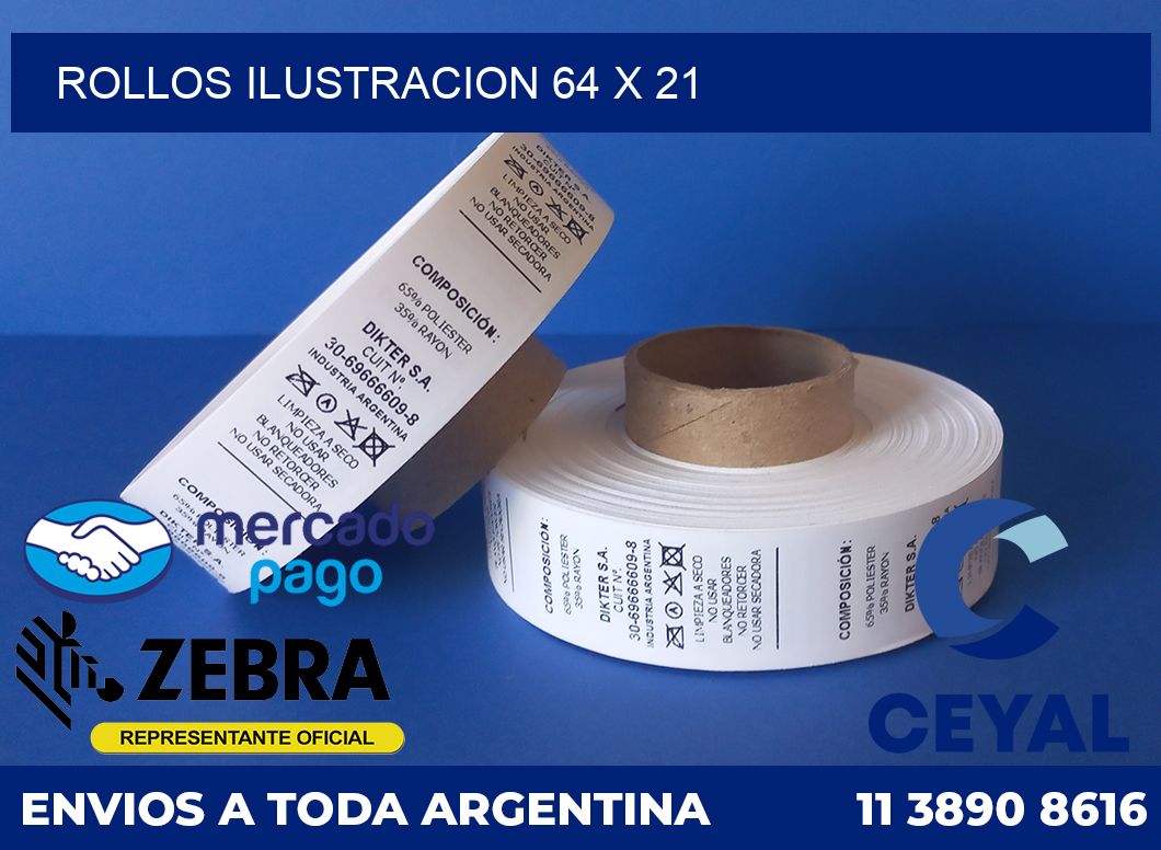 Rollos ilustracion 64 x 21