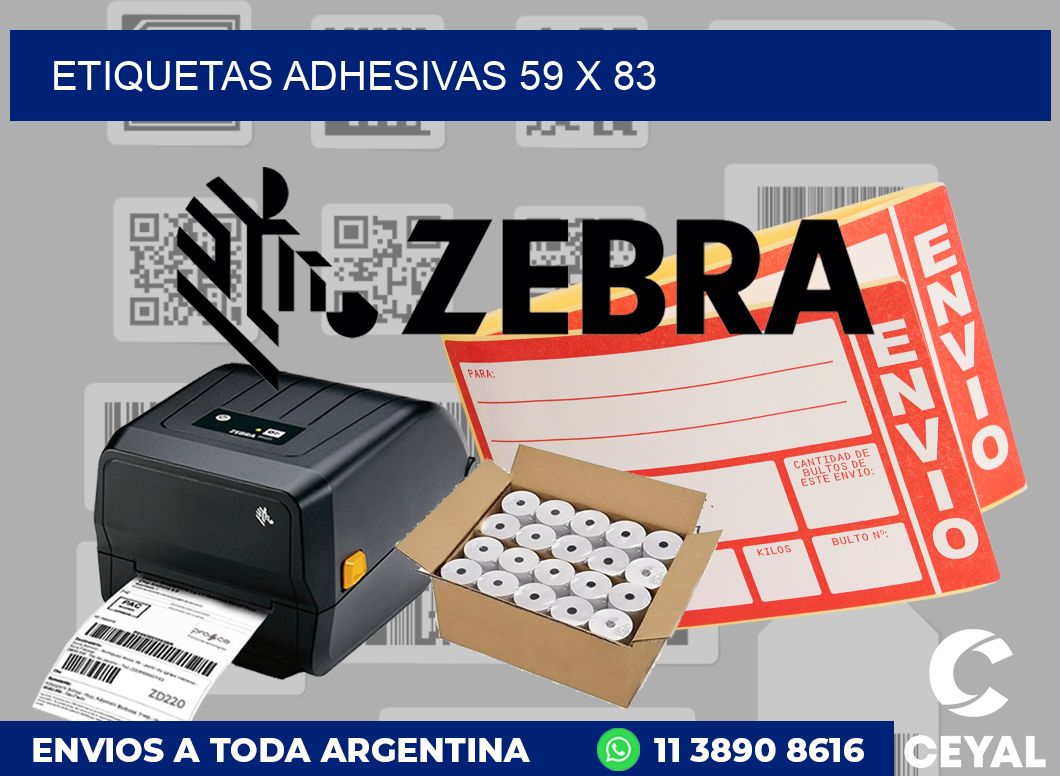etiquetas adhesivas 59 x 83