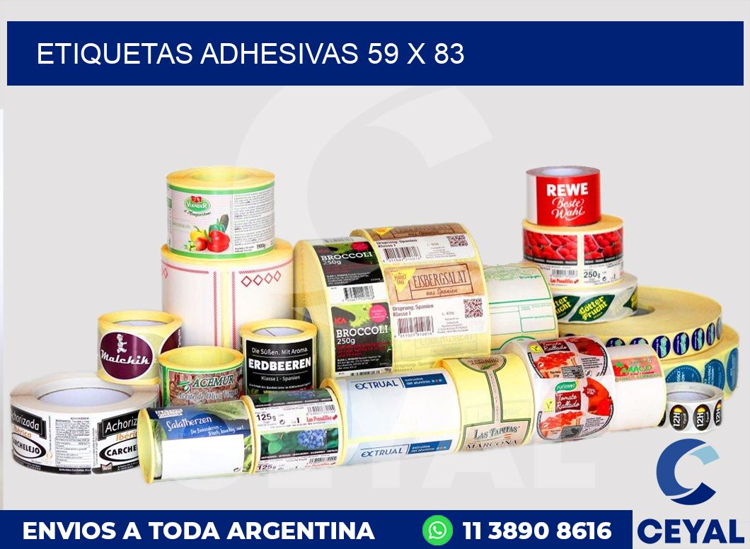etiquetas adhesivas 59 x 83