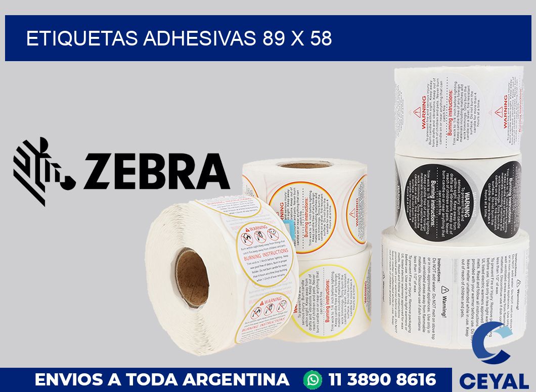 etiquetas adhesivas 89 x 58