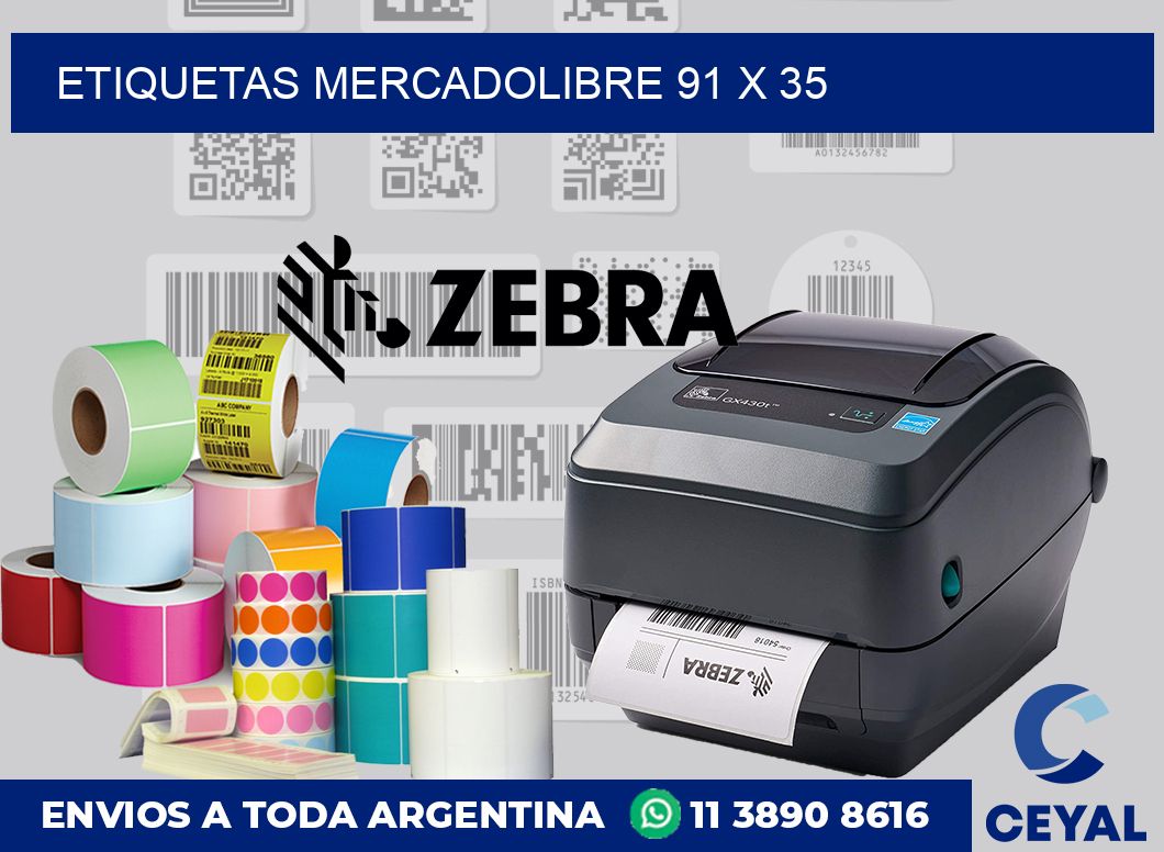 etiquetas mercadolibre 91 x 35