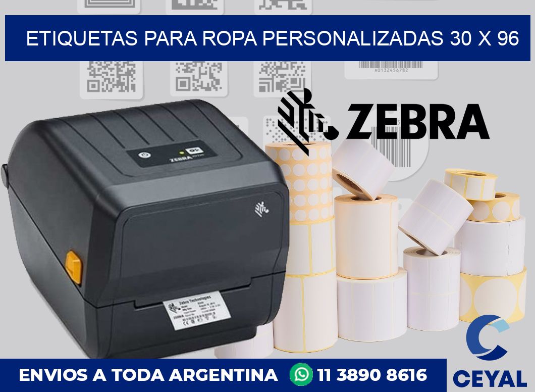 etiquetas para ropa personalizadas 30 x 96