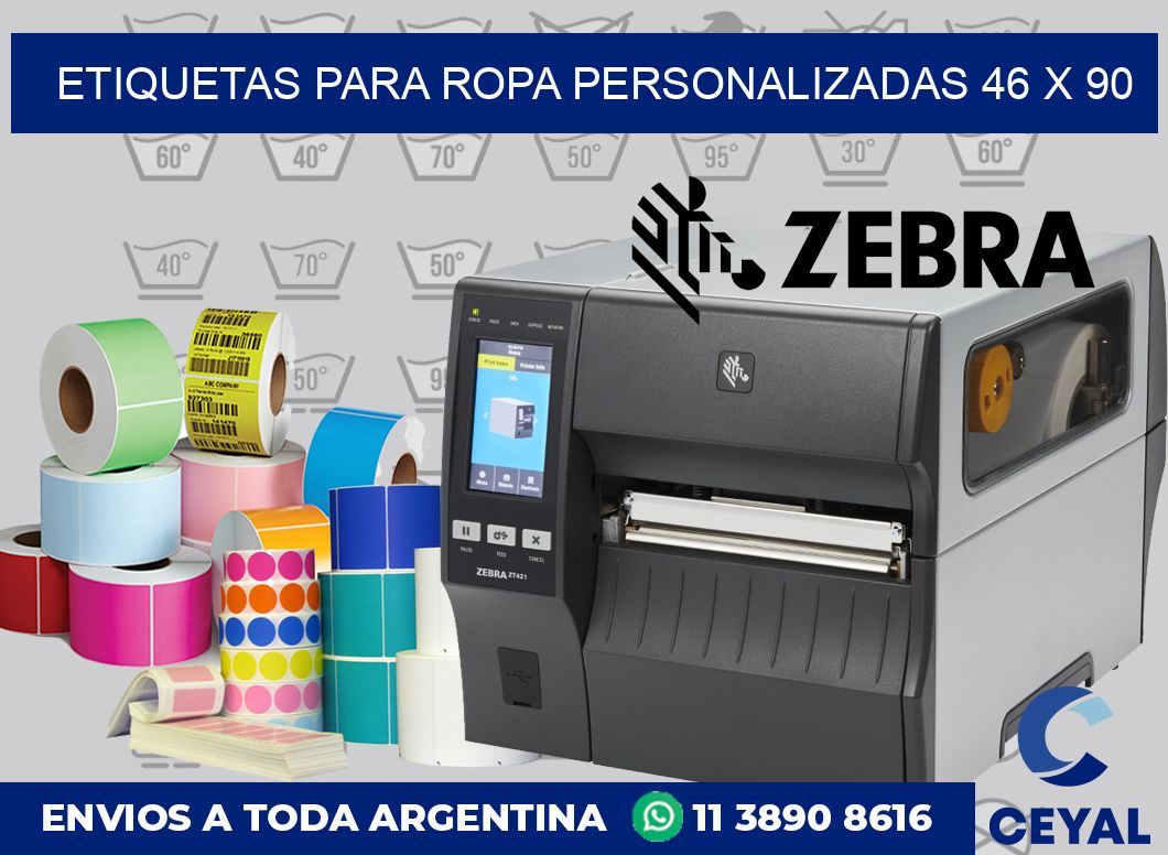 etiquetas para ropa personalizadas 46 x 90
