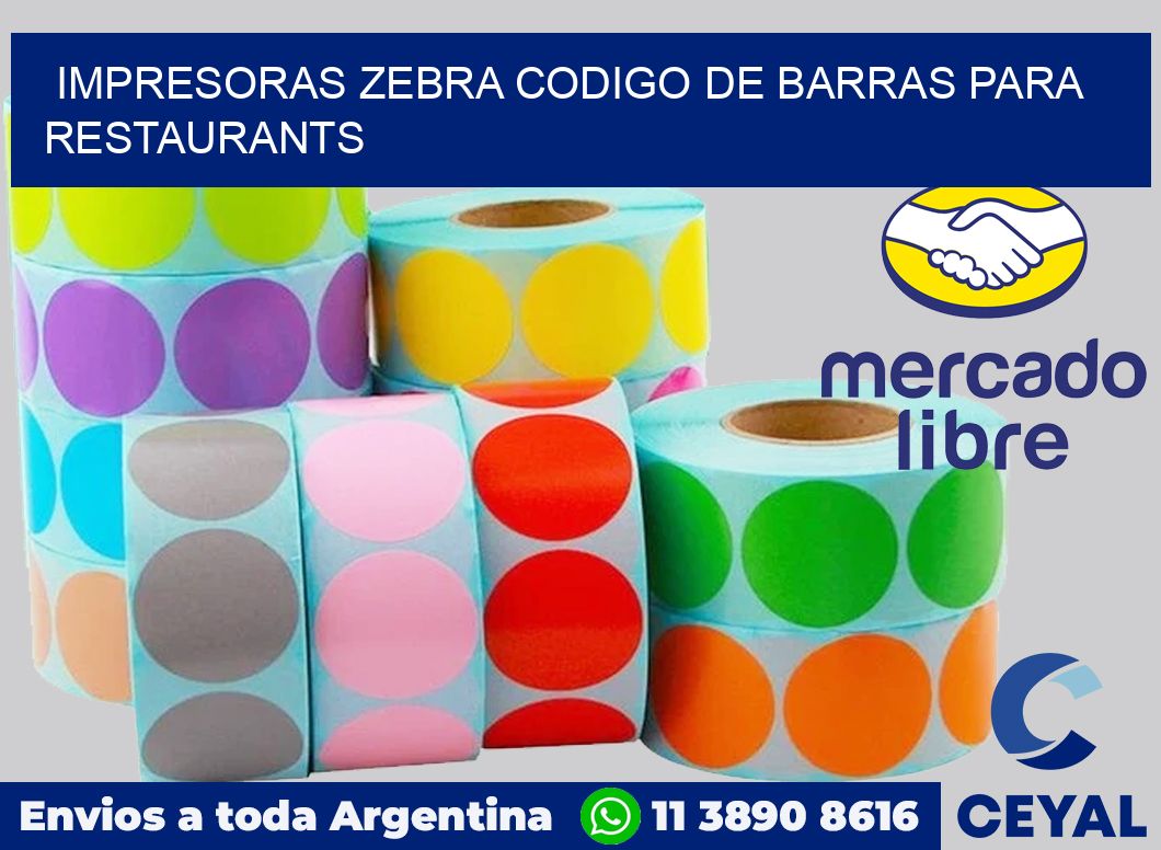 impresoras zebra codigo de barras para Restaurants