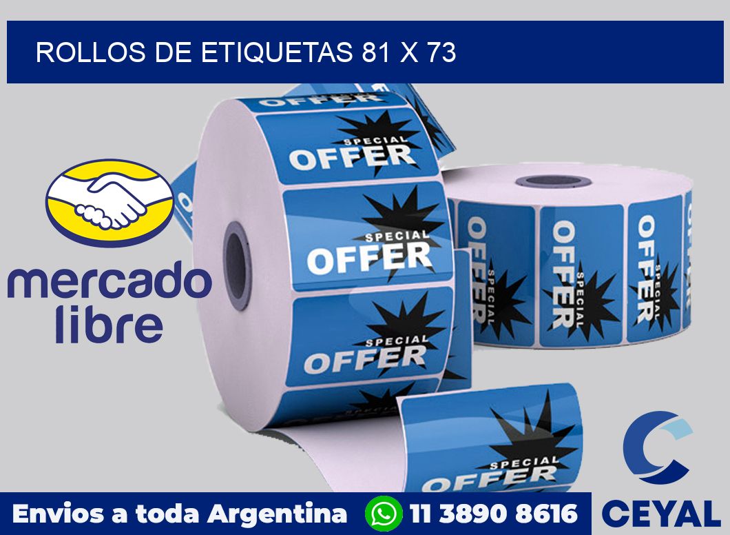 rollos de etiquetas 81 x 73