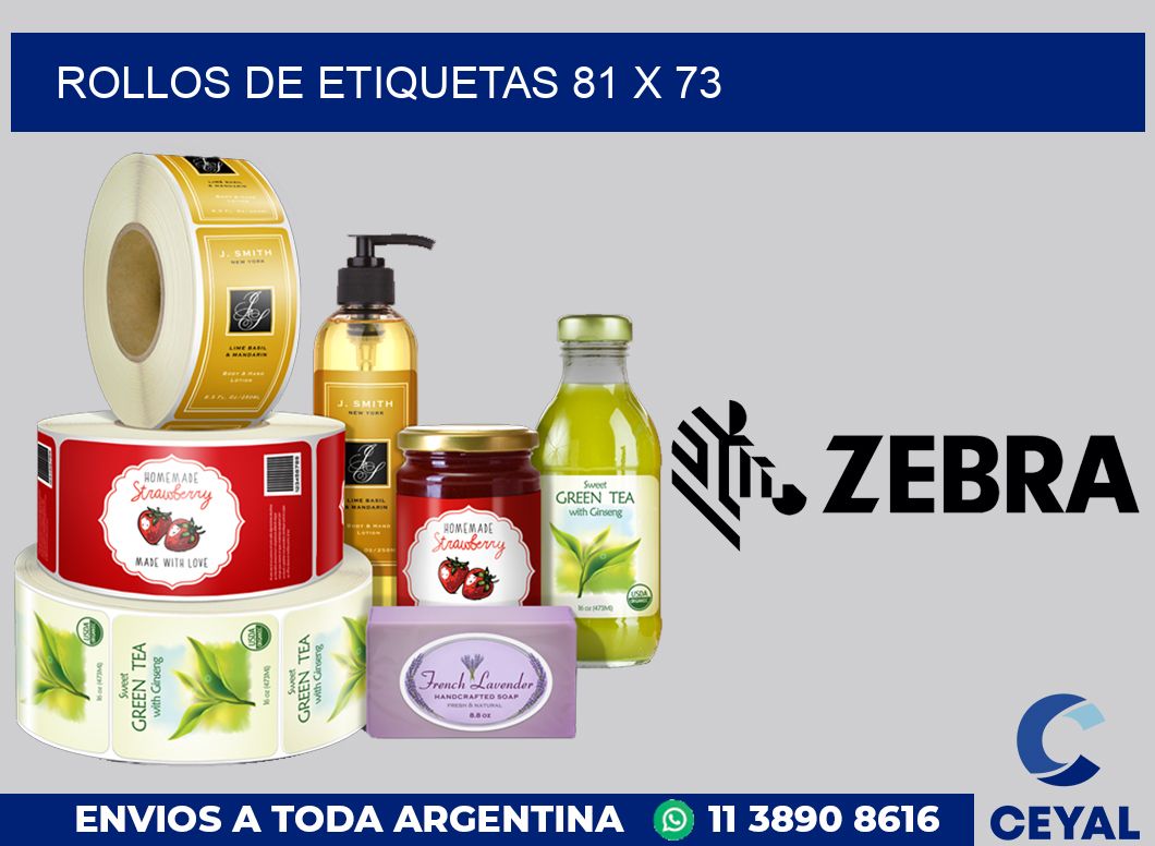 rollos de etiquetas 81 x 73