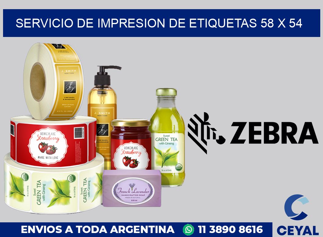 servicio de impresion de etiquetas 58 x 54