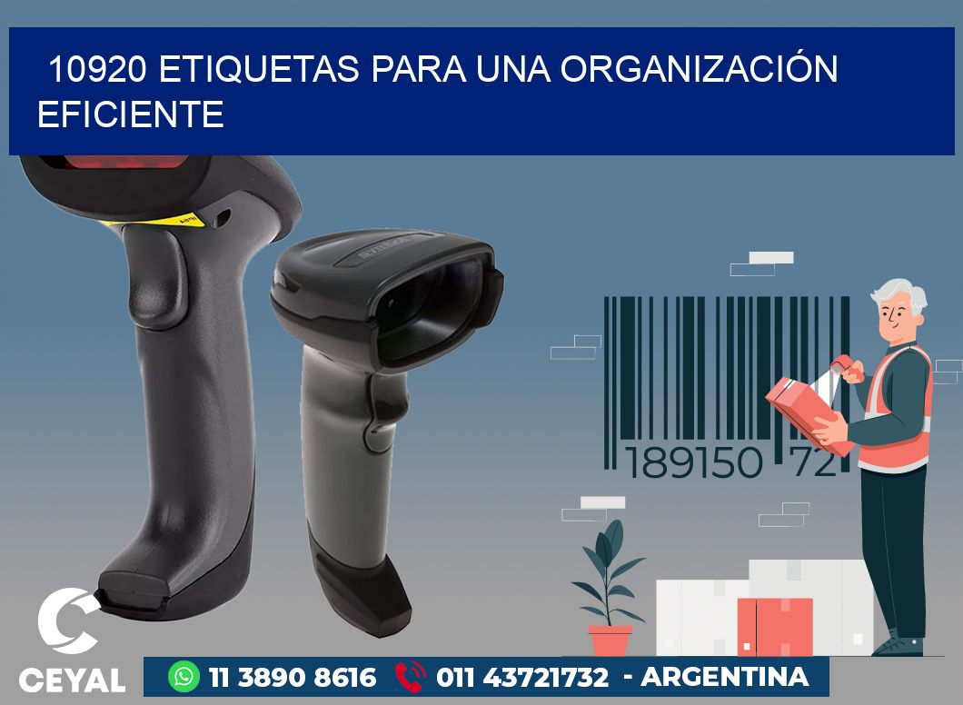 10920 ETIQUETAS PARA UNA ORGANIZACIÓN EFICIENTE