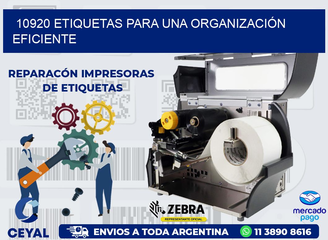 10920 ETIQUETAS PARA UNA ORGANIZACIÓN EFICIENTE