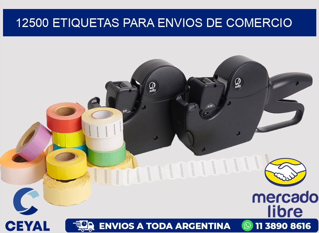 12500 ETIQUETAS PARA ENVIOS DE COMERCIO