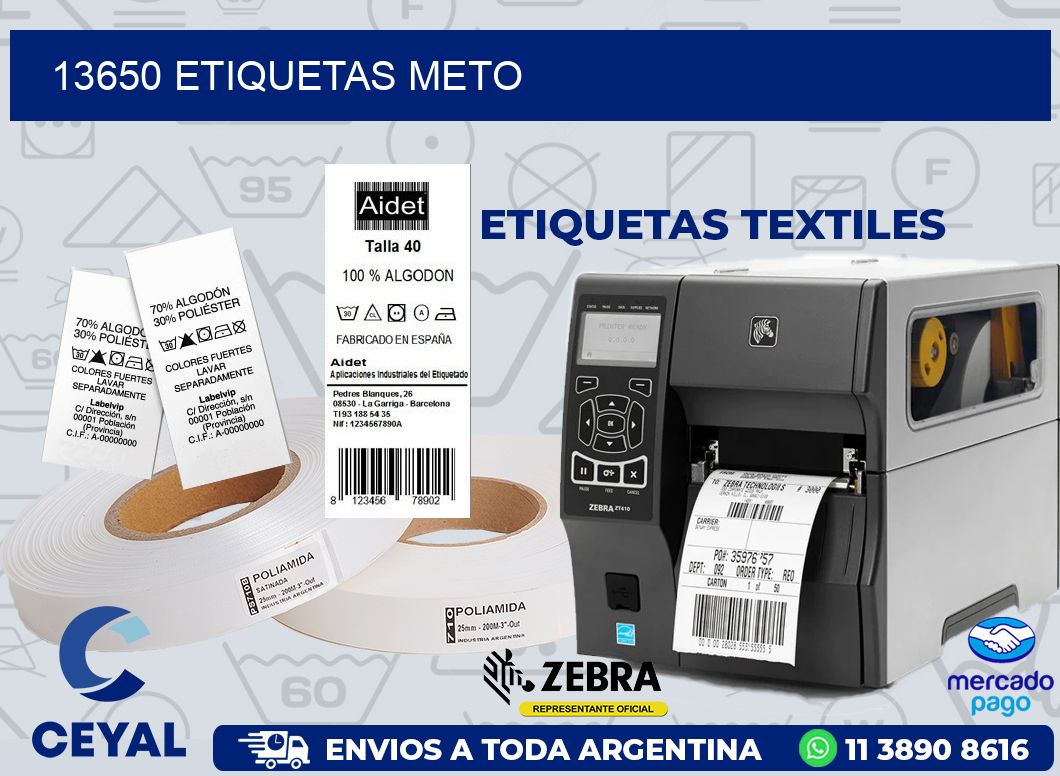 13650 ETIQUETAS METO