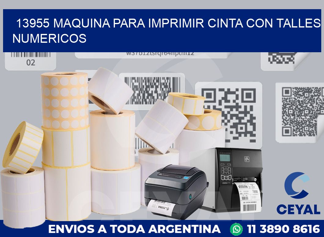13955 MAQUINA PARA IMPRIMIR CINTA CON TALLES NUMERICOS