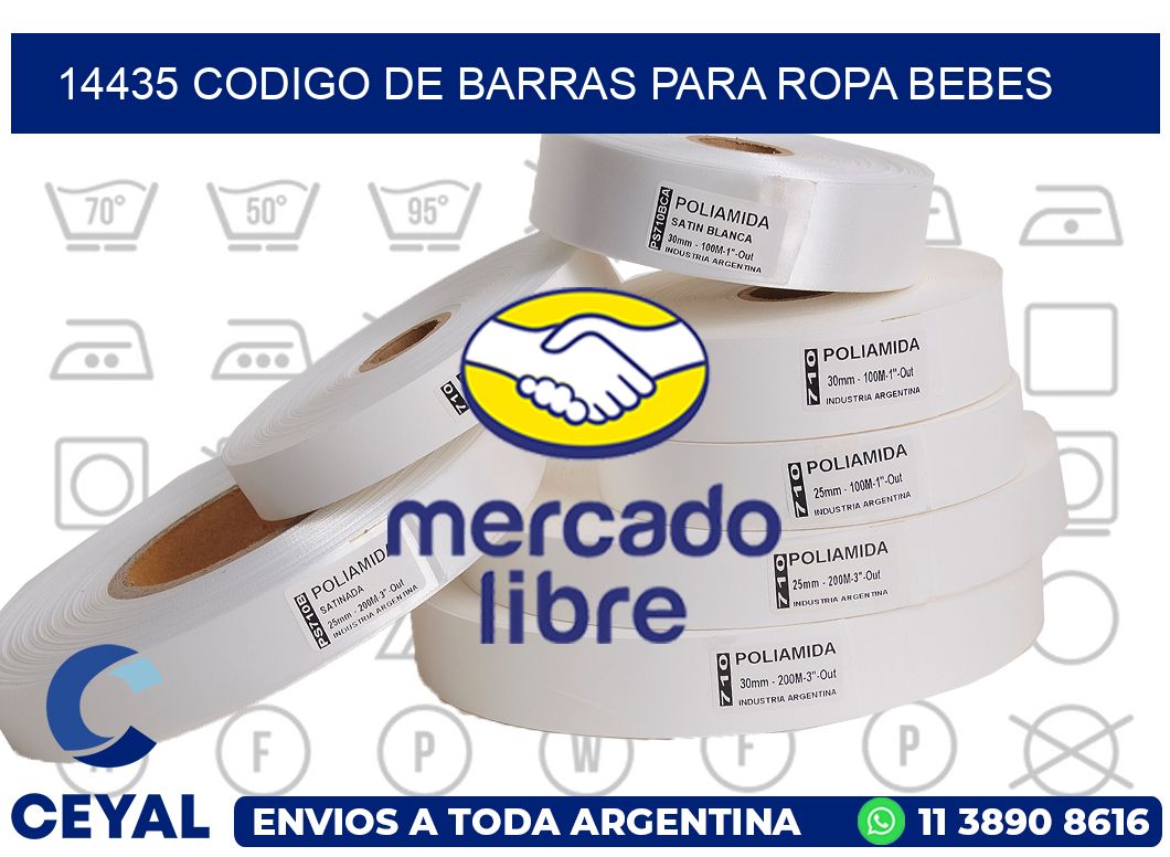 14435 CODIGO DE BARRAS PARA ROPA BEBES