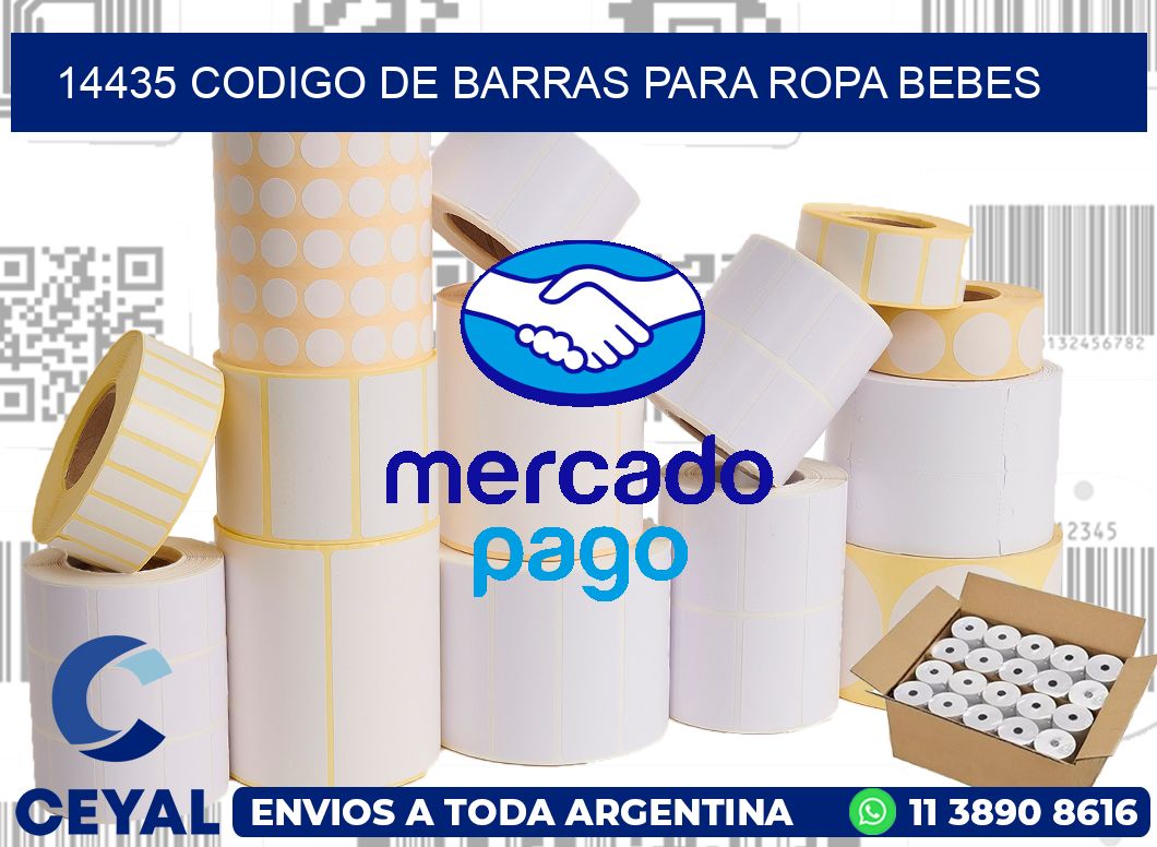 14435 CODIGO DE BARRAS PARA ROPA BEBES