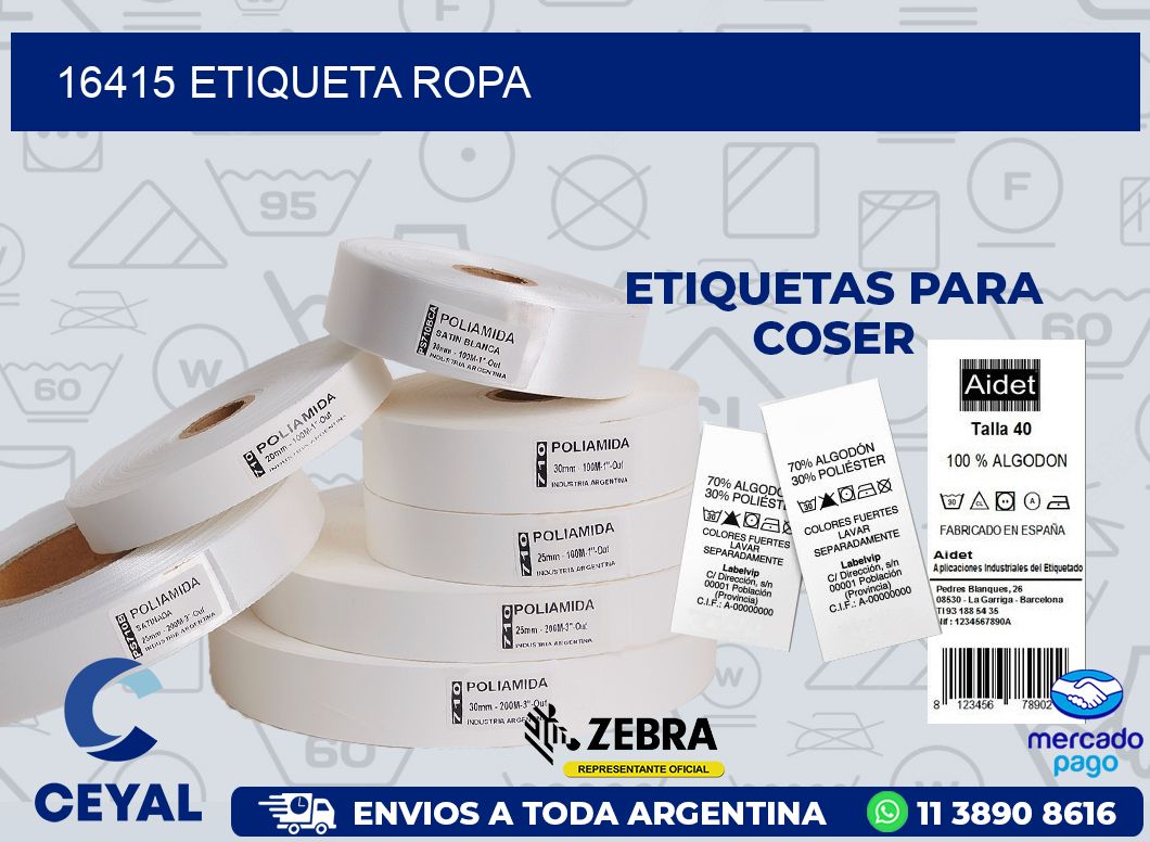 16415 ETIQUETA ROPA