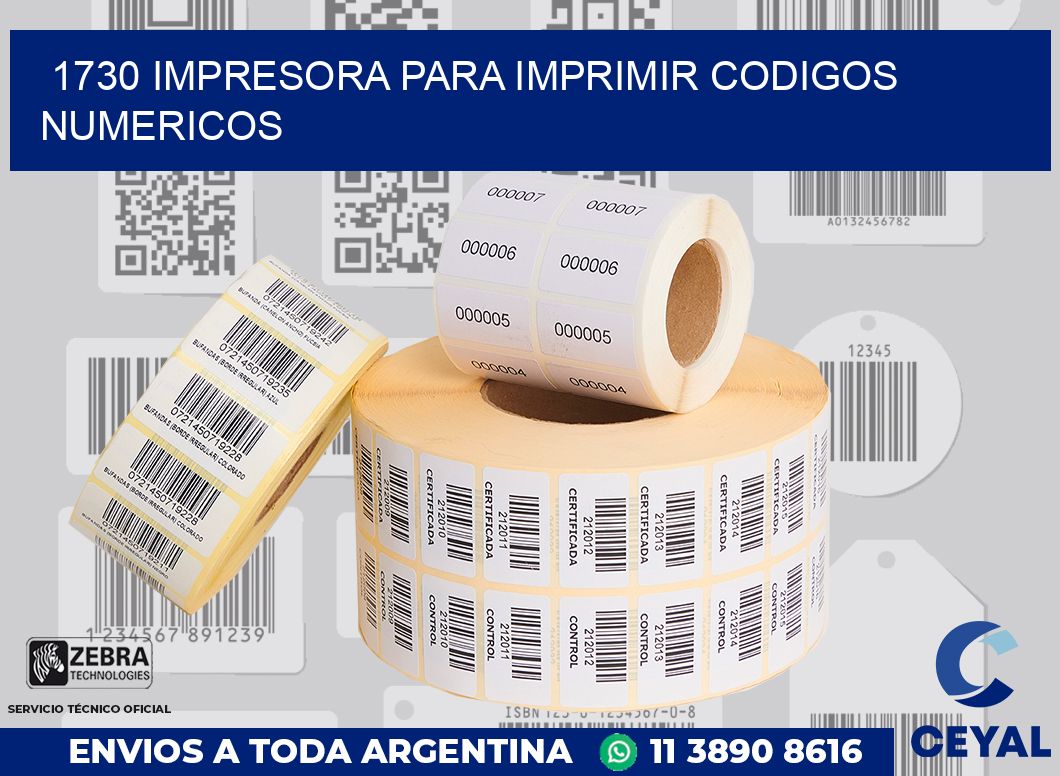 1730 IMPRESORA PARA IMPRIMIR CODIGOS NUMERICOS