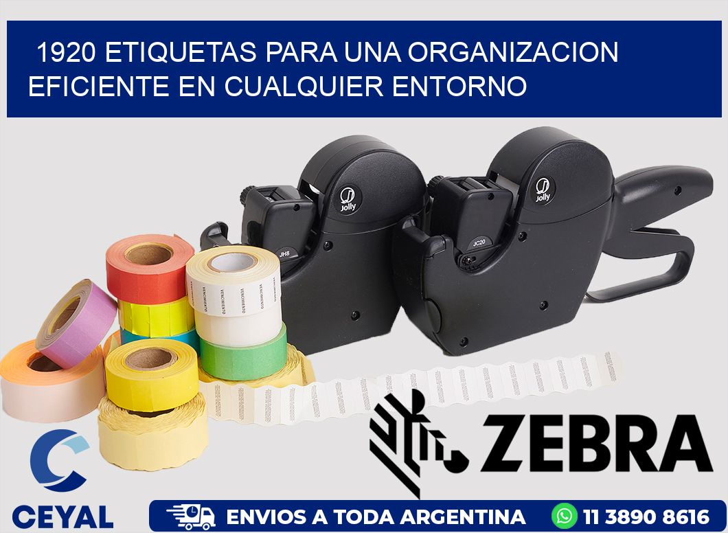 1920 ETIQUETAS PARA UNA ORGANIZACION EFICIENTE EN CUALQUIER ENTORNO