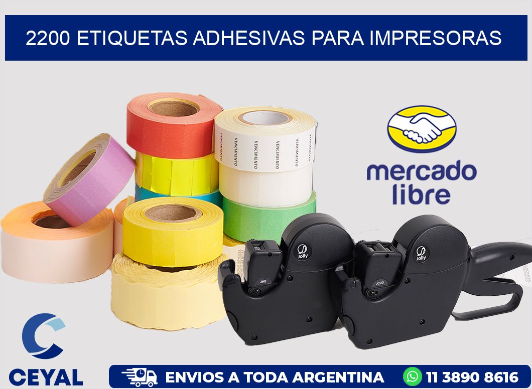 2200 ETIQUETAS ADHESIVAS PARA IMPRESORAS