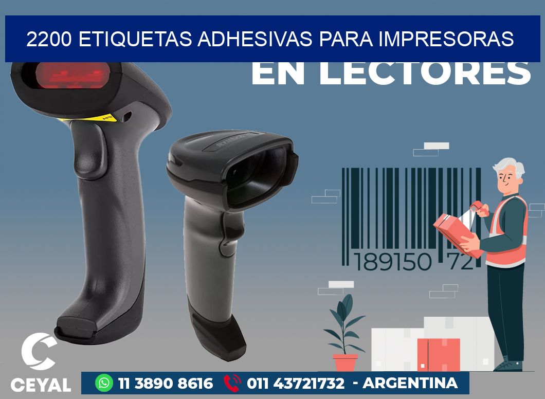 2200 ETIQUETAS ADHESIVAS PARA IMPRESORAS