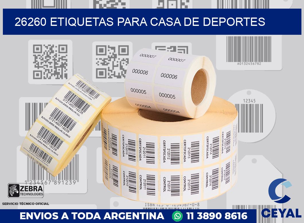 26260 ETIQUETAS PARA CASA DE DEPORTES
