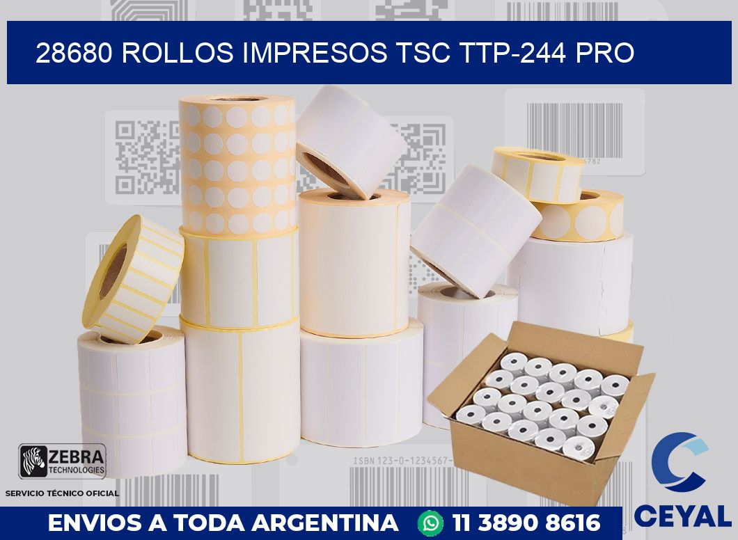 28680 ROLLOS IMPRESOS TSC TTP-244 PRO
