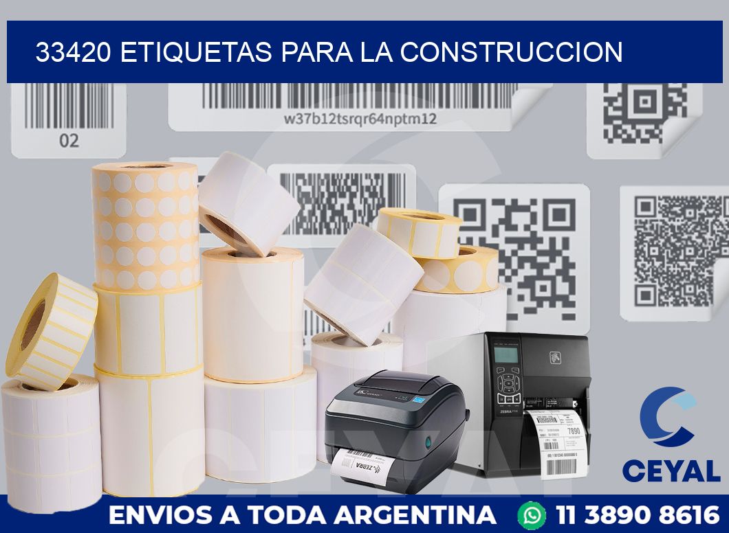 33420 ETIQUETAS PARA LA CONSTRUCCION