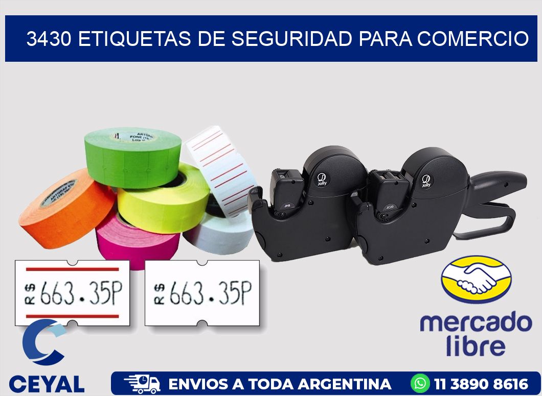 3430 ETIQUETAS DE SEGURIDAD PARA COMERCIO
