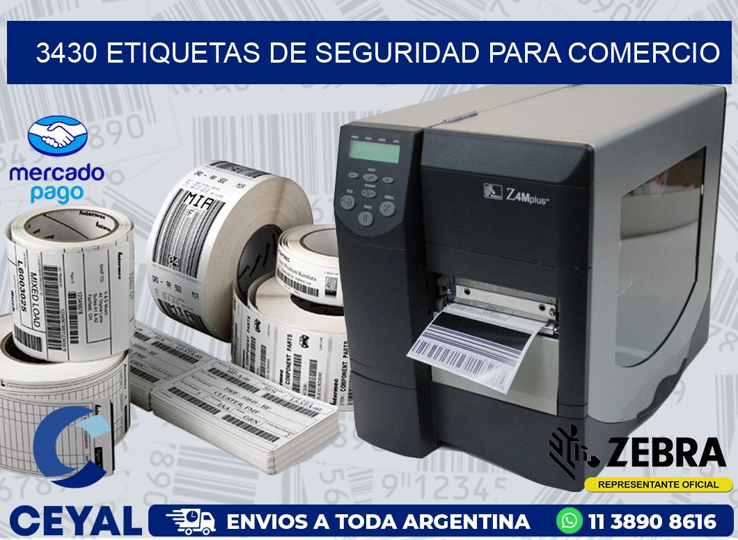 3430 ETIQUETAS DE SEGURIDAD PARA COMERCIO