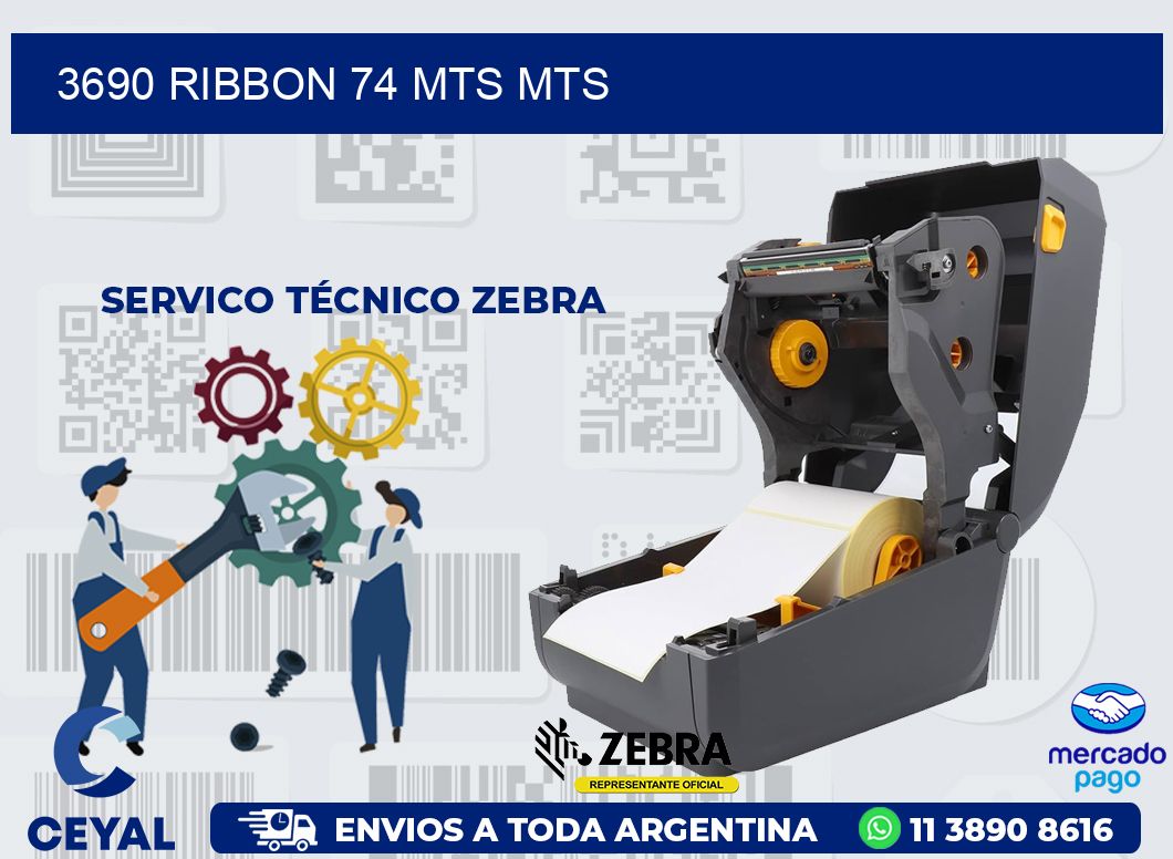 3690 RIBBON 74 MTS MTS